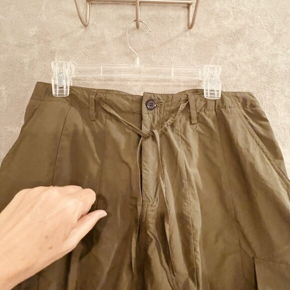 Halara Pants Womens Medium Olive Green Harem Cargo Parachute Nylon Utility - Picture 7 of 16